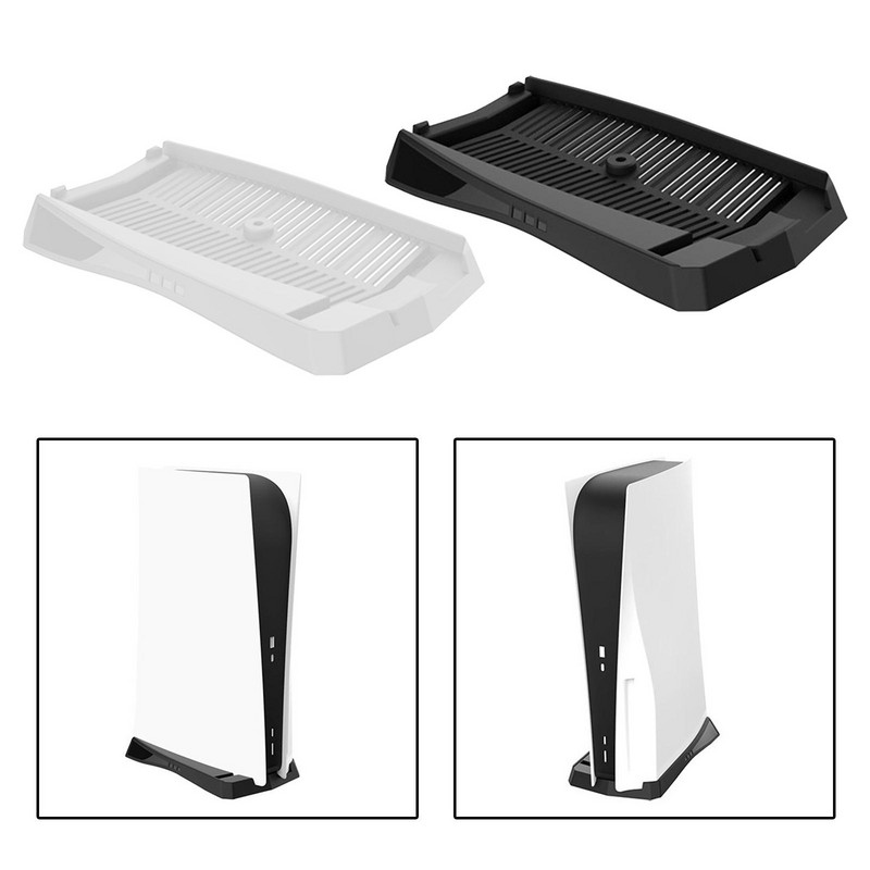 Függőleges talpú állványtartó Könnyen felszerelhető hőelvezető szellőzőnyílásokkal a PS5 optikai meghajtó játékkonzol alkatrészeihez