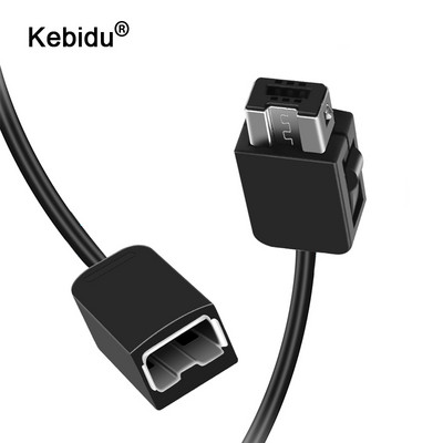 kebidu 1.8M Gamepad Extension Cable Game Extender Cord за Nintend SNES Classic Mini контролер за NES за Wii контролер Черен