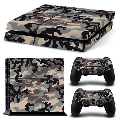 Камуфлажен винилов стикер за кожа за Sony Ps4 конзола с 2 контролера Капак за PS4 геймпад Joypad стикер за кожа Decal