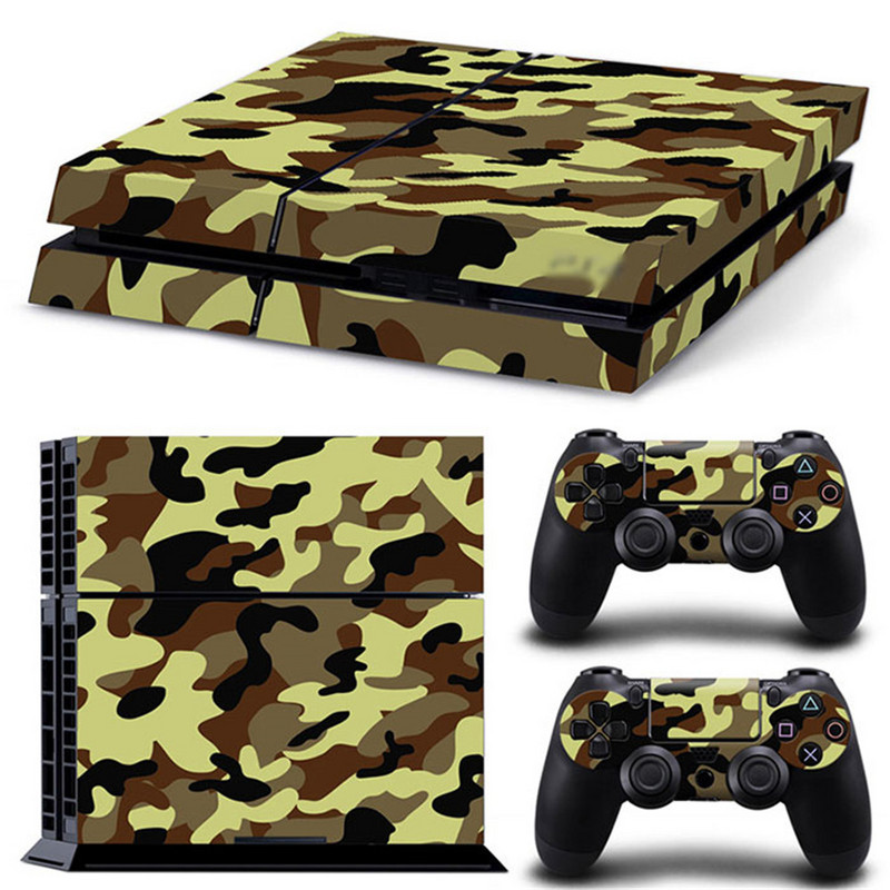 Kamuflažna vinilna kožna naljepnica za Sony Ps4 konzolu s 2 kontrolera Navlaka za PS4 Gamepad Joypad Decal naljepnica za kožu