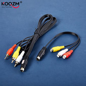 1,5 metara S-Video 4-pinski muški na 3-RCA muški utikač video kabel 3 RCA muški na 4 pinski S-video muški video adapterski kabel Kabel 1,5 m/0,3 m