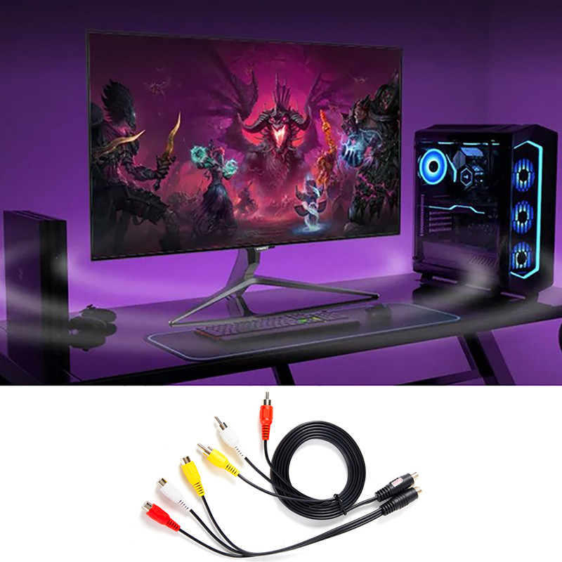 1,5 metara S-Video 4-pinski muški na 3-RCA muški utikač video kabel 3 RCA muški na 4 pinski S-video muški video adapterski kabel Kabel 1,5 m/0,3 m