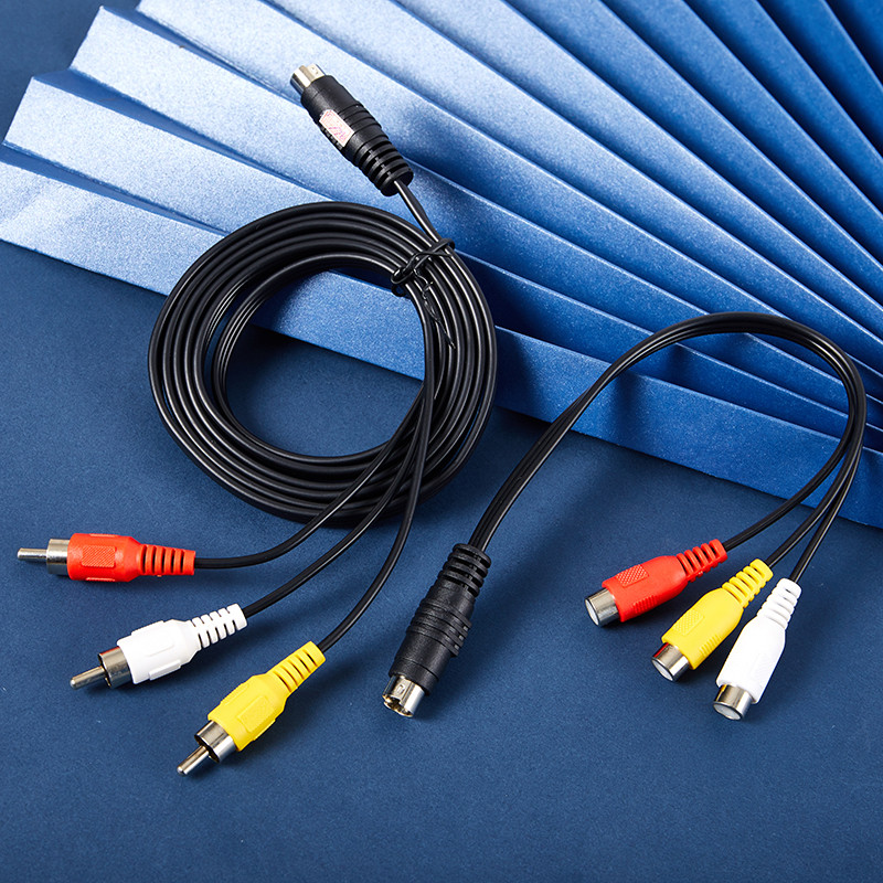 1,5 metara S-Video 4-pinski muški na 3-RCA muški utikač video kabel 3 RCA muški na 4 pinski S-video muški video adapterski kabel Kabel 1,5 m/0,3 m