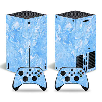 Xbox Series X konzolhoz és 2 vezérlőhöz Skin Sticker Nebula Design védő vinyl borító teljes készlet