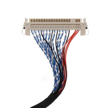 Куки LVDS кабел FIX-30P-D8 FIX 30 двойни извода 2 канала 8 бита 1.0 мм Стъпка 250 мм 500 мм 17-21 инча LCD дисплей Панел Контролер на екрана