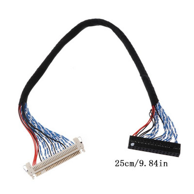 Куки LVDS кабел FIX-30P-D8 FIX 30 двойни извода 2 канала 8 бита 1.0 мм Стъпка 250 мм 500 мм 17-21 инча LCD дисплей Панел Контролер на екрана