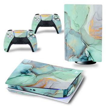 GAMEGENIXX PS5 Standard Disc Skin Skin Sticker Marble Texture Προστατευτικό κάλυμμα αυτοκόλλητων βινυλίου για κονσόλα PS5 και 2 χειριστήρια