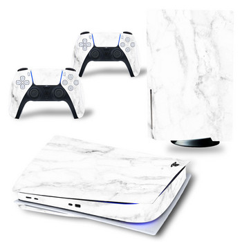 GAMEGENIXX PS5 Standard Disc Skin Skin Sticker Marble Texture Προστατευτικό κάλυμμα αυτοκόλλητων βινυλίου για κονσόλα PS5 και 2 χειριστήρια