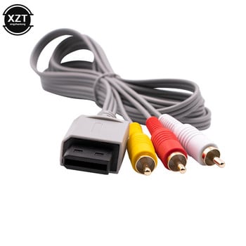 Καλώδιο RCA 1,8m 3 για Nintendo Wii Controller Console Audio Video Cable AV Composite 480p Επίχρυσο RCA για Nintendo Wii Cord