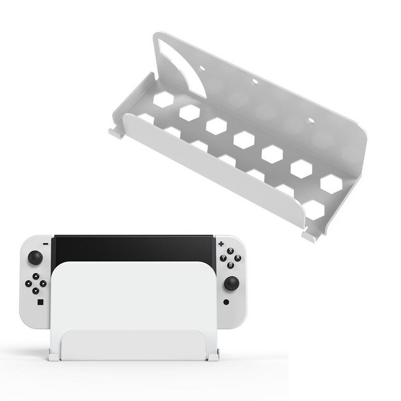 Falra szerelhető állványtartó Dokk tárolókonzol Védőtartozékok Kompatibilis Switch Oled Host NS Tv Box