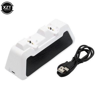 Dvostruki punjač, postolje za punjenje, priključna stanica, lagani prijenosni elementi za igranje igara za PS5 DualSense kontroler