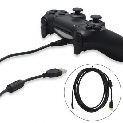 Hosszú, 3 méteres Micro USB töltő tápkábel PS4 Xbox One kontrollerekhez Drop Shipping Games Tartozékok