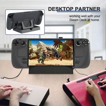 За Valve Steam Deck Държач за игрова конзола Противоплъзгаща се силиконова подложка Преносима игрова конзола Стойка за Nintendo Switch/Lite Основа на стойката