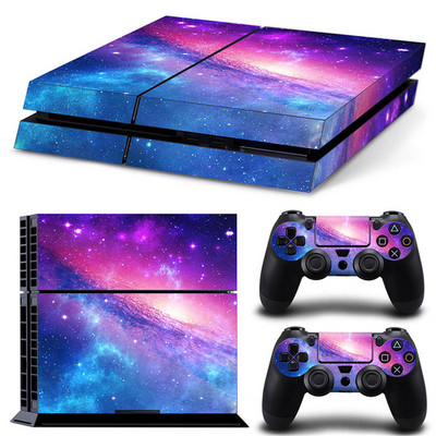 žaibo žvaigždėtas dangus Aukštos kokybės Skin Lipdukas, skirtas PS4 Playstation 4 Console logotipo lipdukas