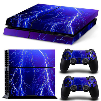 žaibo žvaigždėtas dangus Aukštos kokybės Skin Lipdukas, skirtas PS4 Playstation 4 Console logotipo lipdukas
