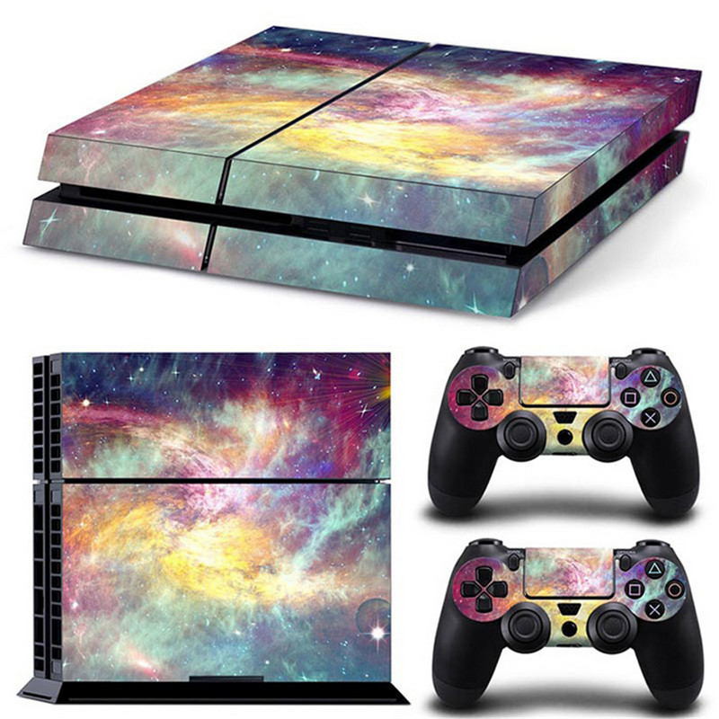 žaibo žvaigždėtas dangus Aukštos kokybės Skin Lipdukas, skirtas PS4 Playstation 4 Console logotipo lipdukas