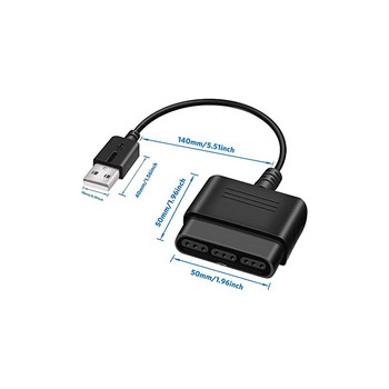 Преобразувател на PS2 контролер към USB адаптер, съвместим с PS1/PS2 контролер Геймпад към PS3/PC контролер Няма нужда от драйвер