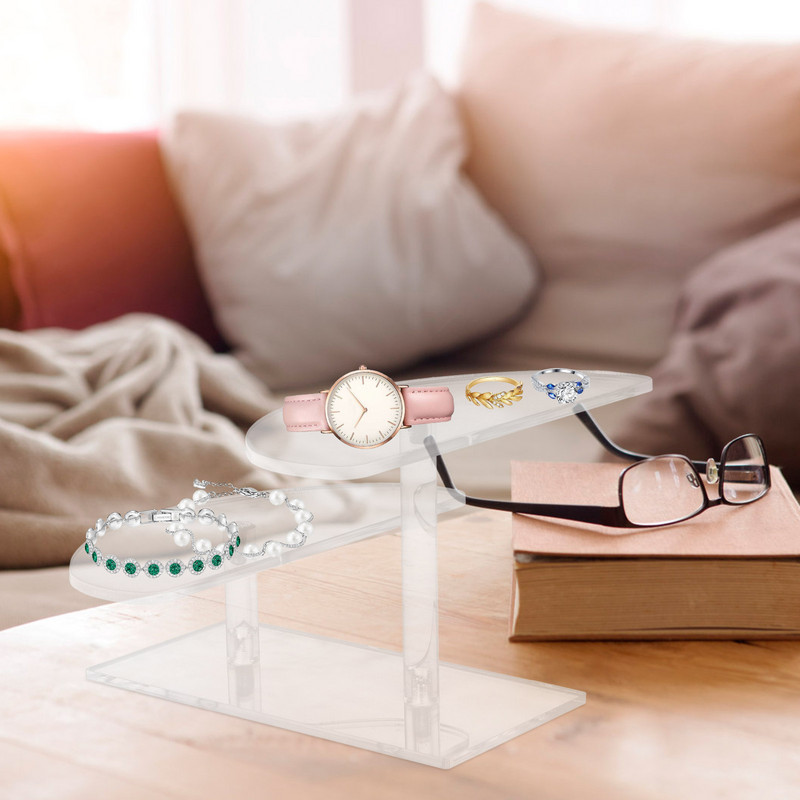 Akrila stāvvada plauktu displeja statīvs Darbības figūriņas kolekcijas organizatora turētāja displeja statīvs