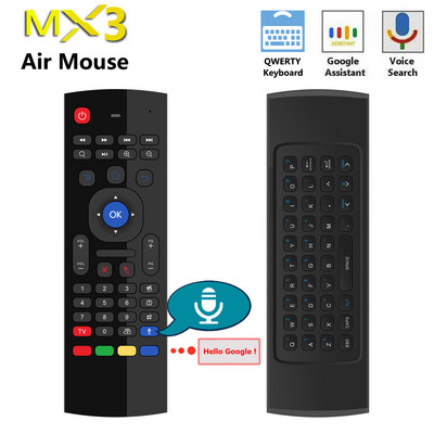 MX3 Air Mouse s mikrofonom Voice IR Learning 2.4G bežični daljinski upravljač s mini tipkovnicom za I8 C120