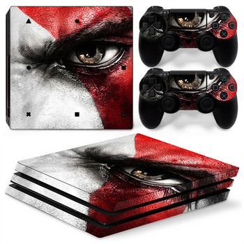 God of War PS4 PRO Skin Sticker Decal Cover for ps4 pro Console και 2 Controllers PS4 pro skin Vinyl