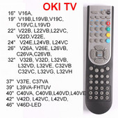 RC1900 Daljinski upravljač za OKI TV 16, 19, 22, 24, 26, 32 inča, 37,40,46", V19, L19, C19, V22, L22, V24, L24, V26, L26, C26, V32, L32, C32 V37