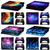 ps4 Galaxy Blue Galactic Game Vinyl matrica védőborító matrica PS4 konzolhoz és 2 kontroller bőréhez