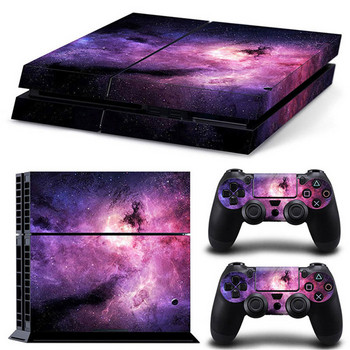 για ps4 Galaxy Blue Galactic παιχνίδι Vinyl Decal Προστατευτικό κάλυμμα αυτοκόλλητο για κονσόλα PS4 και δέρμα 2 χειριστηρίων