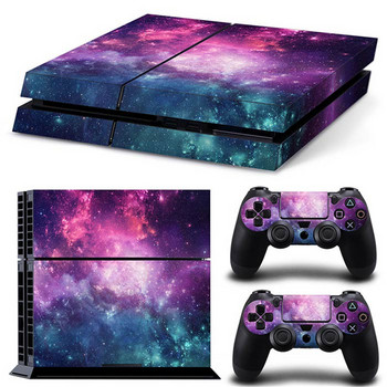 για ps4 Galaxy Blue Galactic παιχνίδι Vinyl Decal Προστατευτικό κάλυμμα αυτοκόλλητο για κονσόλα PS4 και δέρμα 2 χειριστηρίων