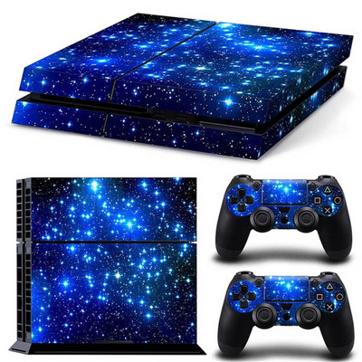 ps4 Galaxy Blue Galactic Game Vinyl matrica védőborító matrica PS4 konzolhoz és 2 kontroller bőréhez