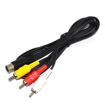 1.8M 6 фута аудио-видео AV кабел позлатен/никелиран щепсел за Sega за Saturn A/V RCA свързващ кабел