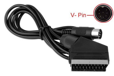 Csere 1,8 M Scart kábel Sega Megadrive 1 Genesis 1 Master System 1 RGB AV Scart kábelhez PAL VERZIÓ
