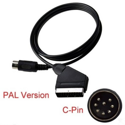 Csere 1,8 M Scart kábel Sega Megadrive 1 Genesis 1 Master System 1 RGB AV Scart kábelhez PAL VERZIÓ