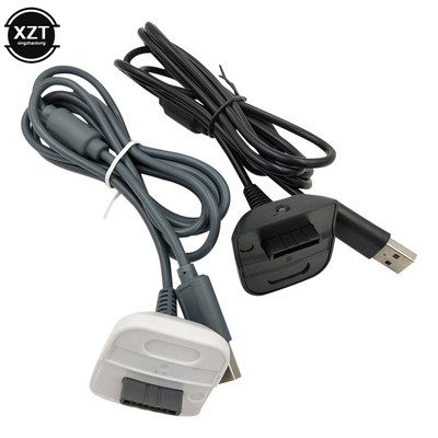 USB uzlādes kabelis Xbox 360 spēļu kontroliera spēļu pults kursorsviras barošanas avota lādētāja vads ar vienu gredzenu Spēļu piederumi