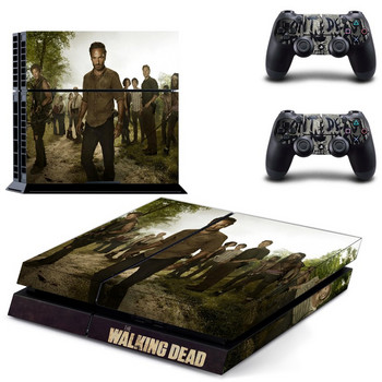 Αυτοκόλλητο αυτοκόλλητου δέρματος PS4 Walking Dead για κονσόλα Sony PlayStation 4 και 2 χειριστήρια PS4 Skin Sticker Vinyl