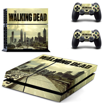 Αυτοκόλλητο αυτοκόλλητου δέρματος PS4 Walking Dead για κονσόλα Sony PlayStation 4 και 2 χειριστήρια PS4 Skin Sticker Vinyl