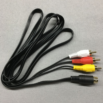 Позлатен/никелиран щепсел Гореща разпродажба Издръжлив 1.8M 6 фута аудио-видео AV кабел за Sega за Saturn A/V RCA свързващ кабел