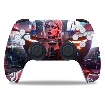 За PS5/Playstation 5 Controller Skin Punk 2077 PVC Skin Vinyl Sticker Decal Cover Прахоустойчив защитен стикер 1 БР.