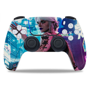 За PS5/Playstation 5 Controller Skin Punk 2077 PVC Skin Vinyl Sticker Decal Cover Прахоустойчив защитен стикер 1 БР.