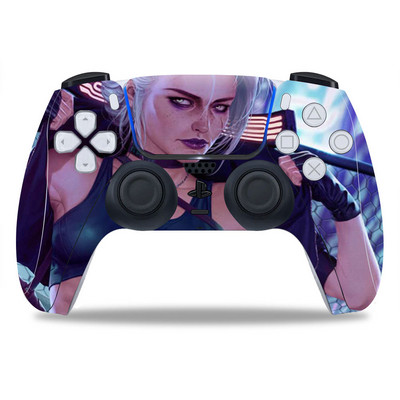 PS5/Playstation 5 kontrollerhez Skin Punk 2077 PVC Skin Vinyl Sticker Matrica Borító Porálló védőmatrica 1 db