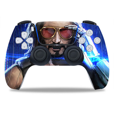 PS5/Playstation 5 kontrollerhez Skin Punk 2077 PVC Skin Vinyl Sticker Matrica Borító Porálló védőmatrica 1 db