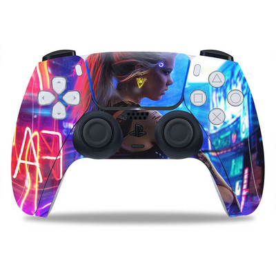 PS5/Playstation 5 kontrollerhez Skin Punk 2077 PVC Skin Vinyl Sticker Matrica Borító Porálló védőmatrica 1 db