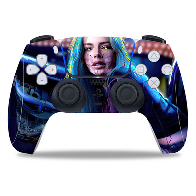 PS5/Playstation 5 kontrollerhez Skin Punk 2077 PVC Skin Vinyl Sticker Matrica Borító Porálló védőmatrica 1 db