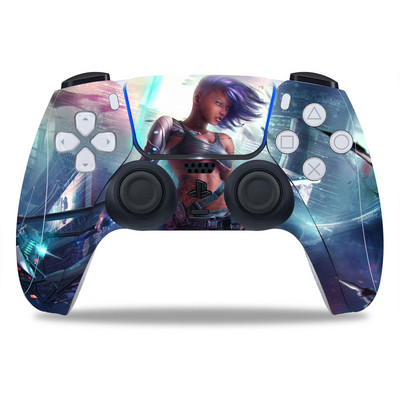 PS5/Playstation 5 kontrollerhez Skin Punk 2077 PVC Skin Vinyl Sticker Matrica Borító Porálló védőmatrica 1 db