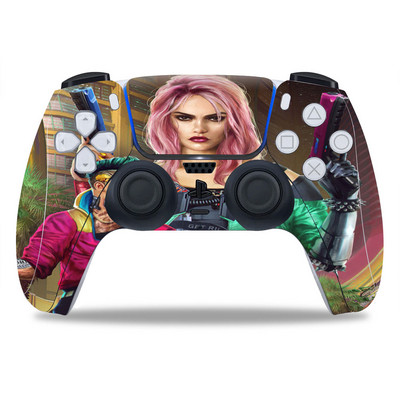 PS5/Playstation 5 kontrollerhez Skin Punk 2077 PVC Skin Vinyl Sticker Matrica Borító Porálló védőmatrica 1 db