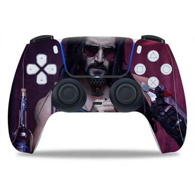 PS5/Playstation 5 kontrollerhez Skin Punk 2077 PVC Skin Vinyl Sticker Matrica Borító Porálló védőmatrica 1 db