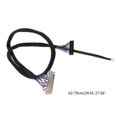 Куки LVDS кабел D8 FIX-30P-D8 FIX 30 двойни извода 2 канала 8 бита 1.0 мм Стъпка 250 мм 500 мм 17-21 инча LCD дисплей Панел Екранен контролер