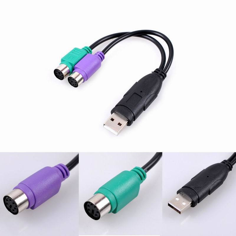 USB 2.0 muški na PS/2 PS2 ženski adapter kabela za napajanje, pretvarač kabela za miš, tipkovnicu, adapter za podatkovni kabel s okruglom glavom