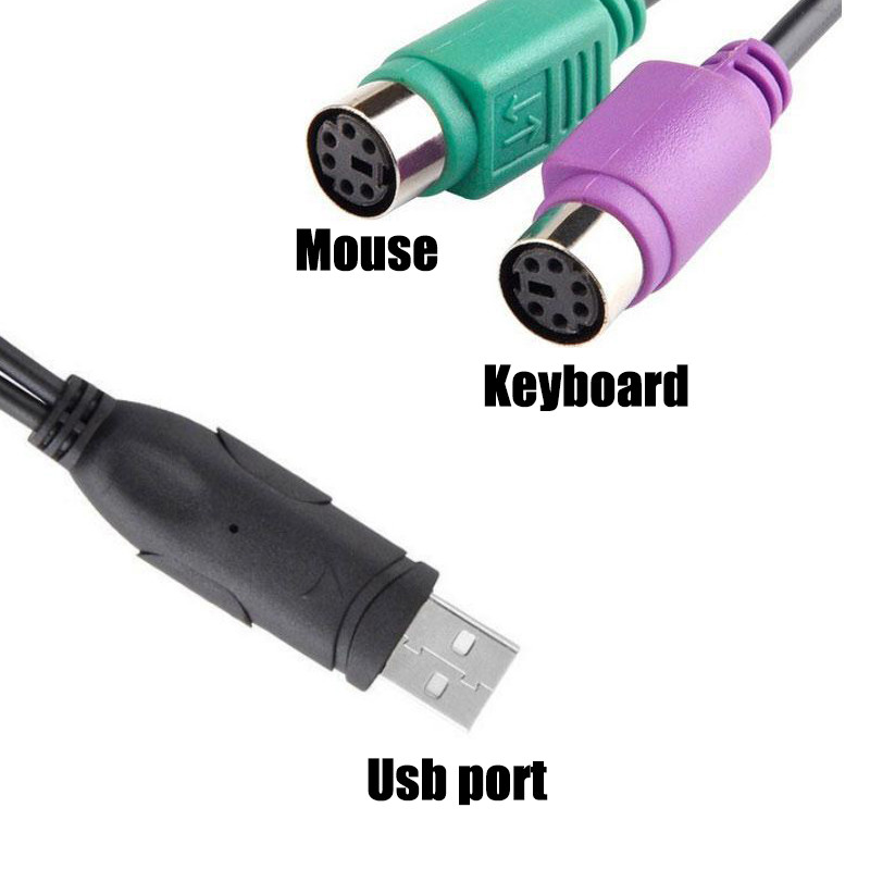 USB 2.0 muški na PS/2 PS2 ženski adapter kabela za napajanje, pretvarač kabela za miš, tipkovnicu, adapter za podatkovni kabel s okruglom glavom