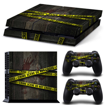 GAMEGENIXX Skin Sticker Bloody Design Подвижен капак PVC Vinyl за PS4 конзола и 2 контролера