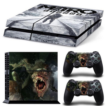 GAMEGENIXX Skin Sticker Bloody Design Подвижен капак PVC Vinyl за PS4 конзола и 2 контролера